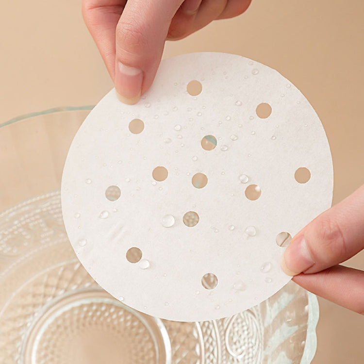 100 Stück /Pack Dampfgarerpapier Antihaft Einweg Fettabweisendes Papier Runde Heißluftfritteusenunterlage, 6 Zoll (15,2cm), 7 Zoll (17,78cm), 8 Zoll (20,3cm), 9 Zoll (22,86cm)