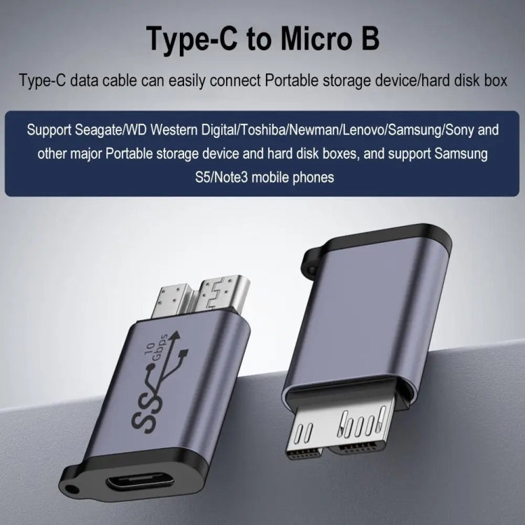Micro B Stecker Adapter USB-Verbindung HDD-Gehäuse Schnittstellenwandler, USB Buchse Übertragung, Type-C Buchse Übertragung, USB Stecker Übertragung, Type-C Stecker Übertragung