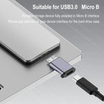 Micro B Stecker Adapter USB-Verbindung HDD-Gehäuse Schnittstellenwandler, USB Buchse Übertragung, Type-C Buchse Übertragung, USB Stecker Übertragung, Type-C Stecker Übertragung