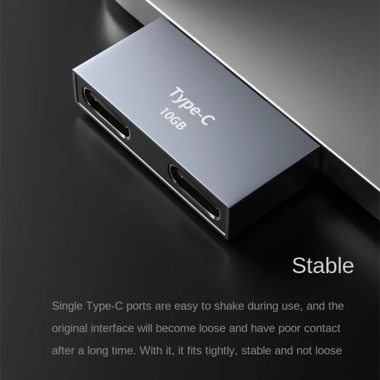 Type-C Dockingstation Computer Lade-Datenanschluss Netzteiladapter, 2 x Type-C Buchse zu 2 x Type-C Stecker, 2 x Type-C Buchse zu Type-C Stecker