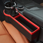 Car Seat Gap Storage Box Car Water Cup Holder Ashtray, Left Black Red, Left Carbon Fiber, Left Brown, Left Beige, Left Black, Right Black Red, Right Carbon Fiber, Right Brown, Right Beige