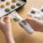 Kleines wiederaufladbares 2-in-1 magnetisches Snackversiegelungsgerät, Haushalts-Mini-Verschließmaschine, 2-in-1 Weiß, 2-in-1 Grün