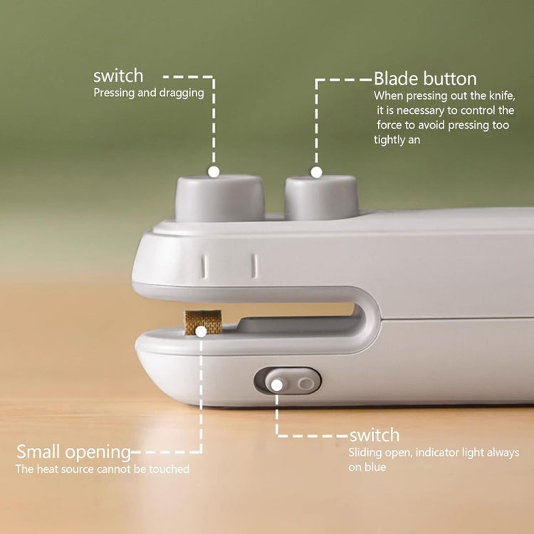 Kleines wiederaufladbares 2-in-1 magnetisches Snackversiegelungsgerät, Haushalts-Mini-Verschließmaschine, 2-in-1 Weiß, 2-in-1 Grün