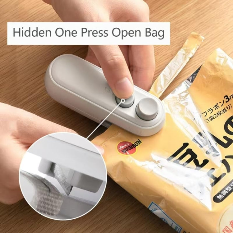 Kleines wiederaufladbares 2-in-1 magnetisches Snackversiegelungsgerät, Haushalts-Mini-Verschließmaschine, 2-in-1 Weiß, 2-in-1 Grün