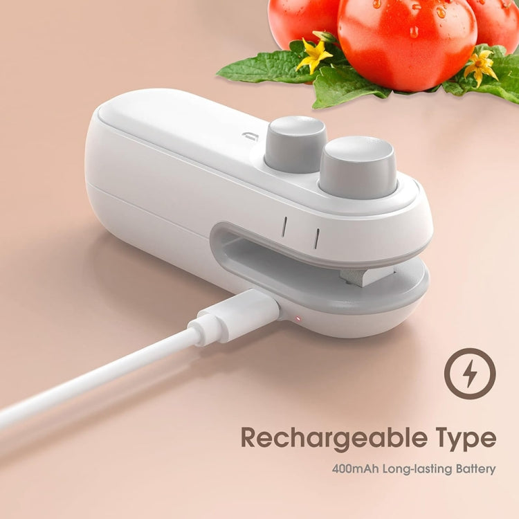 Kleines wiederaufladbares 2-in-1 magnetisches Snackversiegelungsgerät, Haushalts-Mini-Verschließmaschine, 2-in-1 Weiß, 2-in-1 Grün