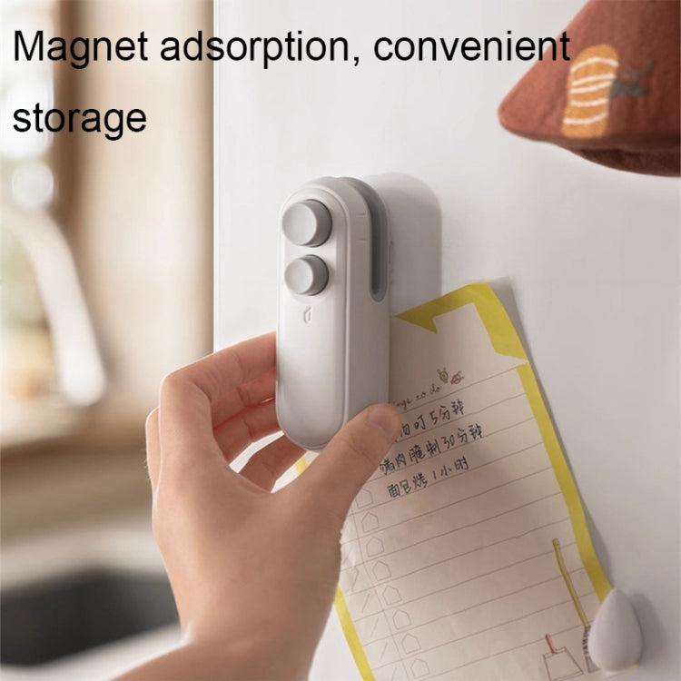 Kleines wiederaufladbares 2-in-1 magnetisches Snackversiegelungsgerät, Haushalts-Mini-Verschließmaschine, 2-in-1 Weiß, 2-in-1 Grün