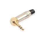 Zinklegierung L-förmiger 90 Grad 3,5mm Stereo Headset Kabel Lötstecker, Zinklegierung