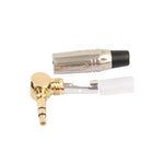 Zinklegierung L-förmiger 90 Grad 3,5mm Stereo Headset Kabel Lötstecker, Zinklegierung