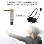 Zinklegierung L-förmiger 90 Grad 3,5mm Stereo Headset Kabel Lötstecker, Zinklegierung