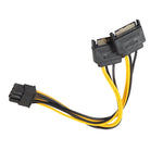 Vollkupfer GPU Grafikkarten 8-Pin Buchse zu Doppel 15-Pin SATA Computer-Motherboard Stromübertragungskabel, 0,2m