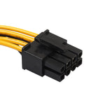 Vollkupfer GPU Grafikkarten 8-Pin Buchse zu Doppel 15-Pin SATA Computer-Motherboard Stromübertragungskabel, 0,2m