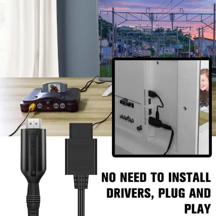 N64-zu-HDMI-Konverter für Nintendo Gamecube N64 / SNES / NGC, N64 zu HDMI