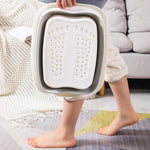 15L Foldable Foot Bath Bucket Foot Massage Wash Basin, Without Lid Gray, Without Lid Pink, Without Lid Green, With Lid Pink, With Lid Green