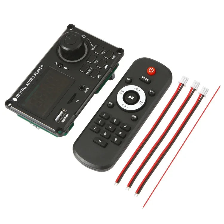 100W 12V TPA3116 Farbdisplay Leistungsverstärker Bluetooth Decoder-Platine mit Anrufaufzeichnung, Silikon-Fernbedienung, Kleine Silikon-Fernbedienung, Kleine Fernbedienung