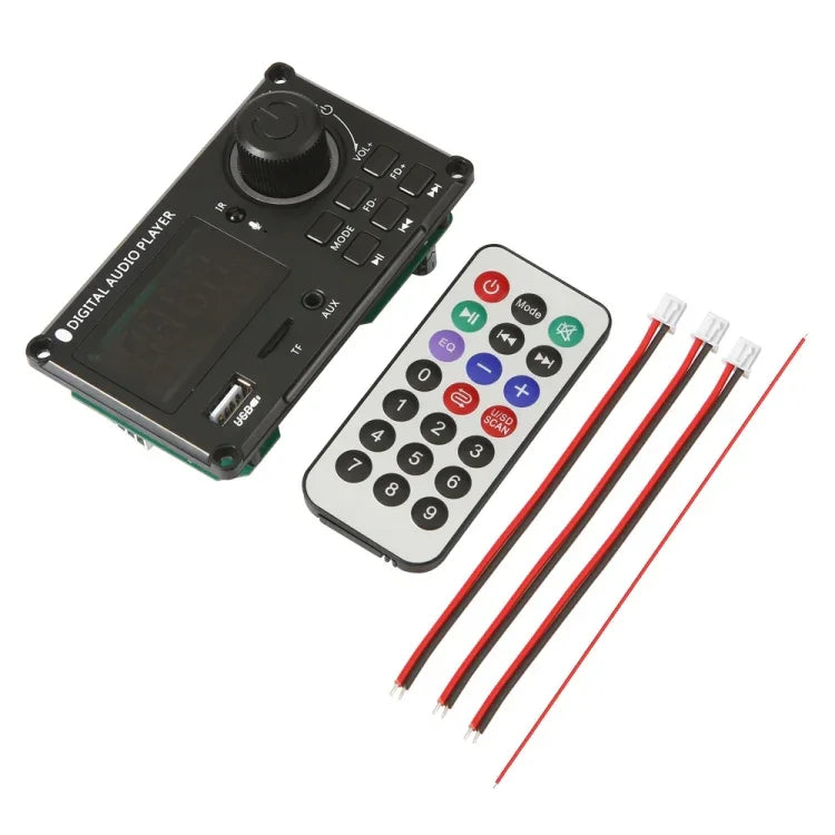 100W 12V TPA3116 Farbdisplay Leistungsverstärker Bluetooth Decoder-Platine mit Anrufaufzeichnung, Silikon-Fernbedienung, Kleine Silikon-Fernbedienung, Kleine Fernbedienung