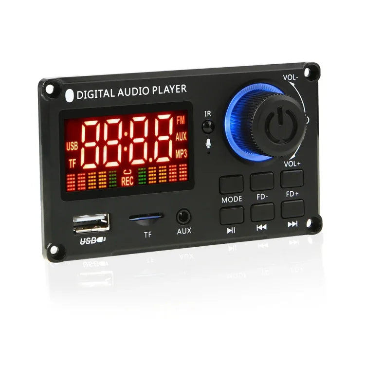 100W 12V TPA3116 Farbdisplay Leistungsverstärker Bluetooth Decoder-Platine mit Anrufaufzeichnung, Silikon-Fernbedienung, Kleine Silikon-Fernbedienung, Kleine Fernbedienung