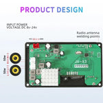 100W 12V TPA3116 Farbdisplay Leistungsverstärker Bluetooth Decoder-Platine mit Anrufaufzeichnung, Silikon-Fernbedienung, Kleine Silikon-Fernbedienung, Kleine Fernbedienung