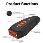 Handliches Ultraschall-Hundebellabwehrgerät mit LED-Blinklicht und Frequenzumwandlung, Schwarz+Orange, Dunkelgrau, Grau+Orange