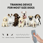 Handliches Ultraschall-Hundebellabwehrgerät mit LED-Blinklicht und Frequenzumwandlung, Schwarz+Orange, Dunkelgrau, Grau+Orange