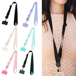 Handy Anti-Verlust Halsband Lanyard abnehmbare Hängerkette, Schwarz, Lila, Beige
