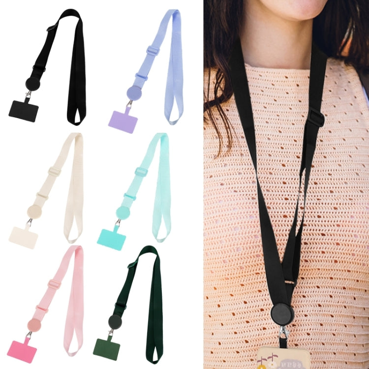 Handy Anti-Verlust Halsband Lanyard abnehmbare Hängerkette, Schwarz, Lila, Beige