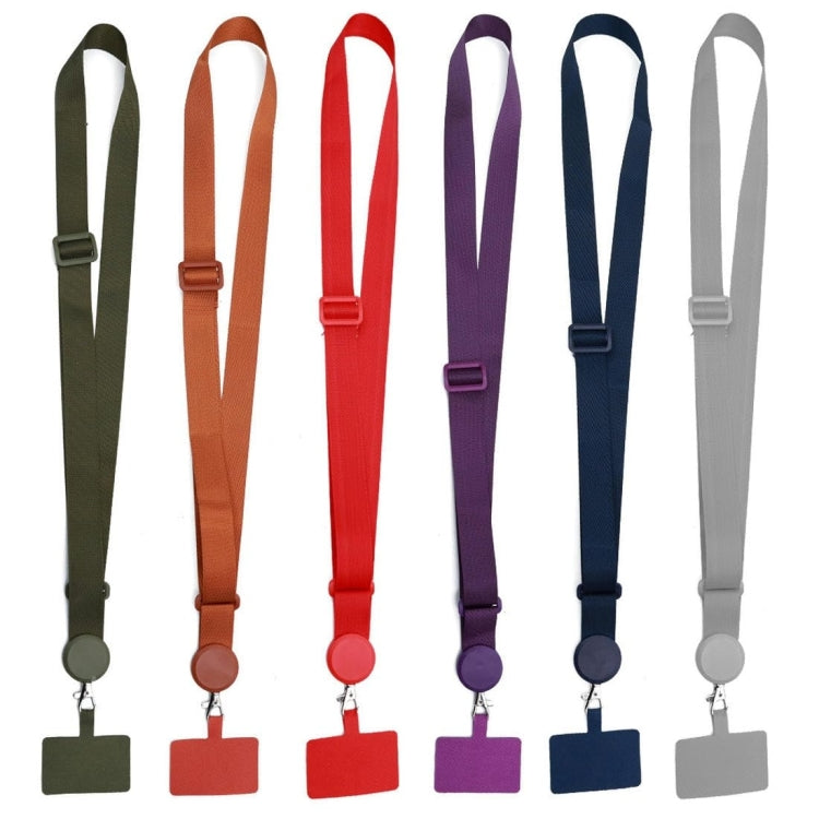 Handy Anti-Verlust Halsband Lanyard abnehmbare Hängerkette, Schwarz, Lila, Beige