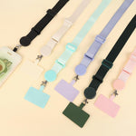 Handy Anti-Verlust Halsband Lanyard abnehmbare Hängerkette, Schwarz, Lila, Beige