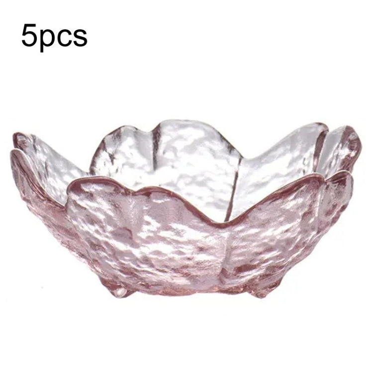 5 Stück /Set Hammerglas Kirschblüten-Schälchen Haussoßenteller Kleine Schale, Rosa