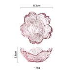 5pcs /Set Hammer Glass Cherry Blossom Dish House Sauce Plate Small Dish, Pink