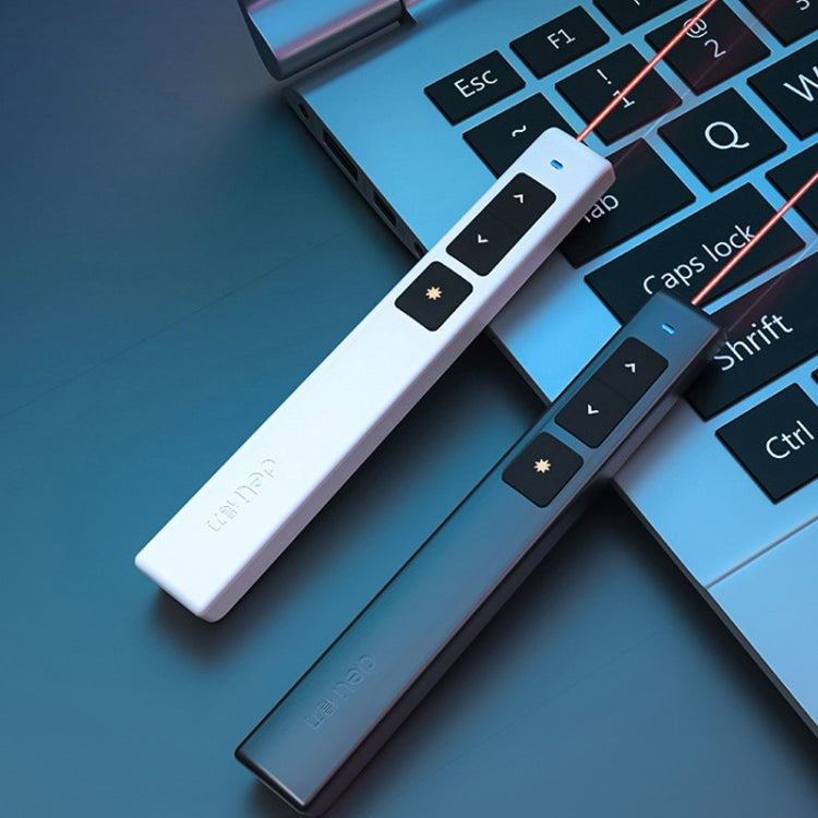 Deli 2.4GHz Page Turner USB-Clicker mit rotem Licht für PPT, 2802 (Schwarz), 2802 (Weiß)