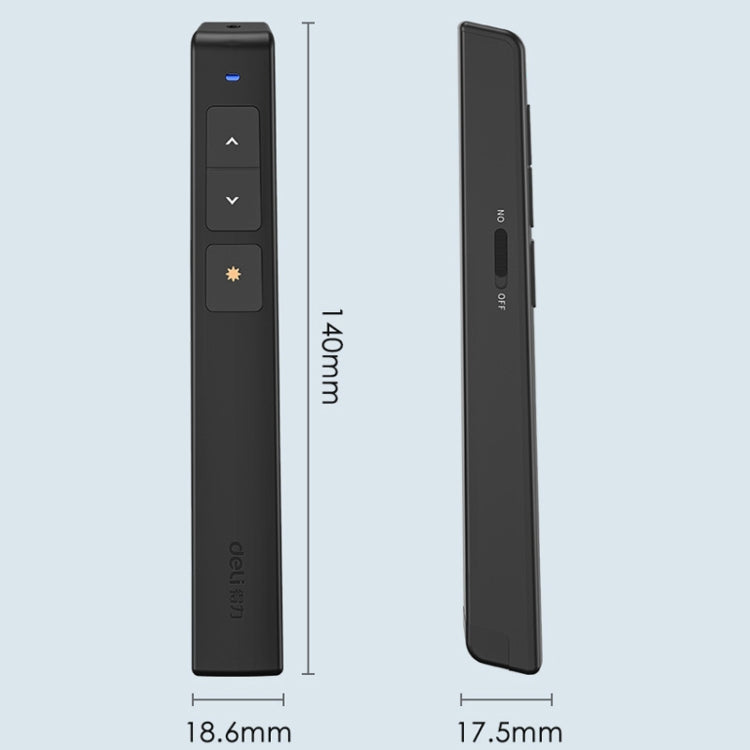 Deli 2.4GHz Page Turner USB-Clicker mit rotem Licht für PPT, 2802 (Schwarz), 2802 (Weiß)