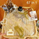 Kombiniertes Haaraccessoires-Set mit Haarspangen, Haarringen, schlichtem Haarband, 111-teilig, 31-teilig, 67-teilig