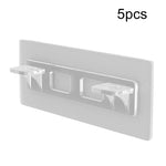 5 Stück selbstklebende Regalstützen, Kunststoff, Schrank, Regalstützenclip, stanzfrei, Wandaufkleber, lange Doppelreihen-Trennwand