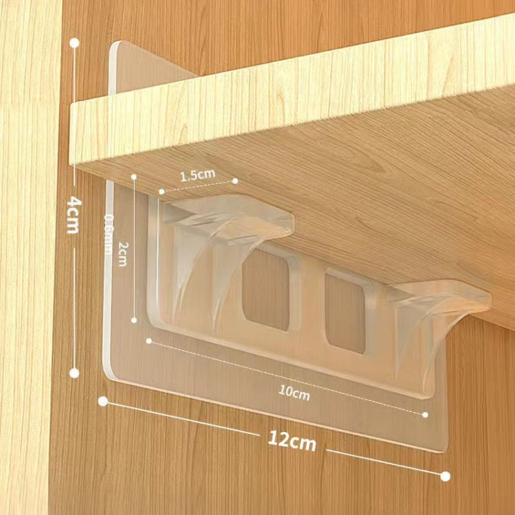 5 Stück selbstklebende Regalstützen, Kunststoff, Schrank, Regalstützenclip, stanzfrei, Wandaufkleber, lange Doppelreihen-Trennwand