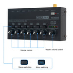 Ultrakompakter Rauscharm 6-Kanal Stereo-Audiomixer, US-Stecker, MIX600