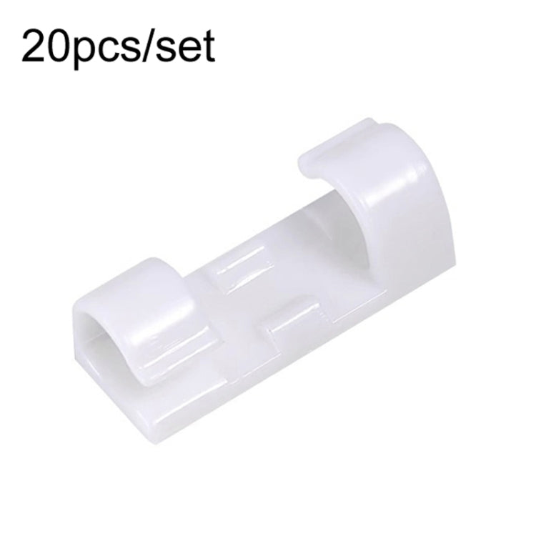20 Stk./Set mittlerer selbstklebender Kabelorganizer-Clip, Netzwerkkabel-Fixierklemme