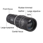 16x52 High Definition Outdoor Monokular-Teleskop zur Vogelbeobachtung, 16x52 Prisma, 16x52 Grüne Folie, 16x52 ohne Tasche, 16x52 mit Clip+Stativ