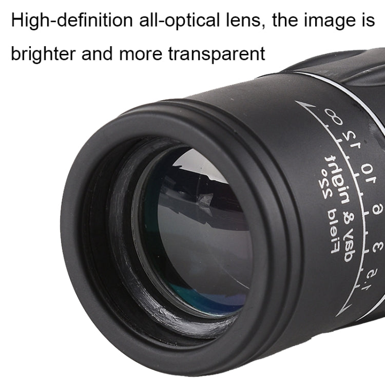 16x52 High Definition Outdoor Monokular-Teleskop zur Vogelbeobachtung, 16x52 Prisma, 16x52 Grüne Folie, 16x52 ohne Tasche, 16x52 mit Clip+Stativ