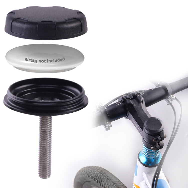 Für AirTag 2. Gen / AirTag 1. Gen Tracker Fahrrad Versteckte Headset-Halterung Diebstahlschutz Fahrrad Locator Halter, Rund, Bierdeckel