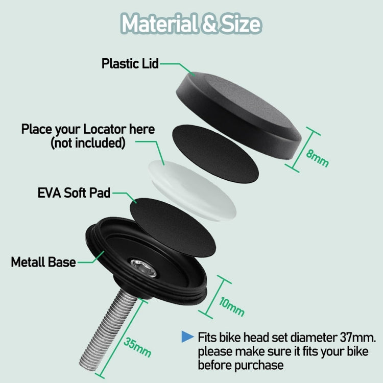 Für AirTag 2. Gen / AirTag 1. Gen Tracker Fahrrad Versteckte Headset-Halterung Diebstahlschutz Fahrrad Locator Halter, Rund, Bierdeckel
