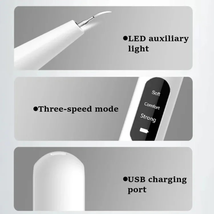 Ultraschall Elektrischer Zahnsteinentferner Plaque-Reiniger mit LED-Licht, Paket A, Paket B, Paket A mit Zubehör, Paket B mit Zubehör