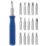 HOSHE 16-in-1 Mini-Schraubendreher-Set mit verschiedenen Bits für Uhren- und Brillenreparatur