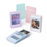 3 Zoll Ice Cream Glitter Fotobox Promi-Fotokarten-Aufbewahrungsbox für Polaroids, transparent, pink, lila, blau, grün
