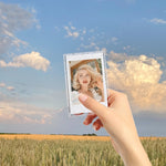3 Zoll Ice Cream Glitter Fotobox Promi-Fotokarten-Aufbewahrungsbox für Polaroids, transparent, pink, lila, blau, grün