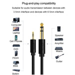 JINGHUA 3,5mm auf 6,5mm Audiokabel Verstärker Gitarre 6,35mm Kabel, 0,5m, 1,5m, 3m, 5m
