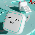 M5 Mini Cartoon Tragbarer Bluetooth Fotodrucker Thermodrucker, Blau, Pink