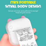 M5 Mini Cartoon Tragbarer Bluetooth Fotodrucker Thermodrucker, Blau, Pink