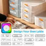 RGB-Licht Tragbarer Mini Bluetooth Drucker Tintenloser Dokumenten- und Etikettendrucker, mit 1 Rolle Papier, mit 5 Rollen Papier, mit 5 Rollen Aufkleber, mit 5 Papier+5 Aufkleber+3 Farbpapier