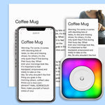 RGB-Licht Tragbarer Mini Bluetooth Drucker Tintenloser Dokumenten- und Etikettendrucker, mit 1 Rolle Papier, mit 5 Rollen Papier, mit 5 Rollen Aufkleber, mit 5 Papier+5 Aufkleber+3 Farbpapier