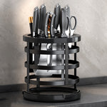 Küchenmesser-Organizer für dicke Messer, Essstäbchen-Zylinder, Küchenablauf, Arbeitsplattenregal, Fixiert (Weiß), Fixiert (Schwarz), Fixiert (Creme), Drehbar (Weiß), Drehbar (Schwarz), Drehbar (Creme)